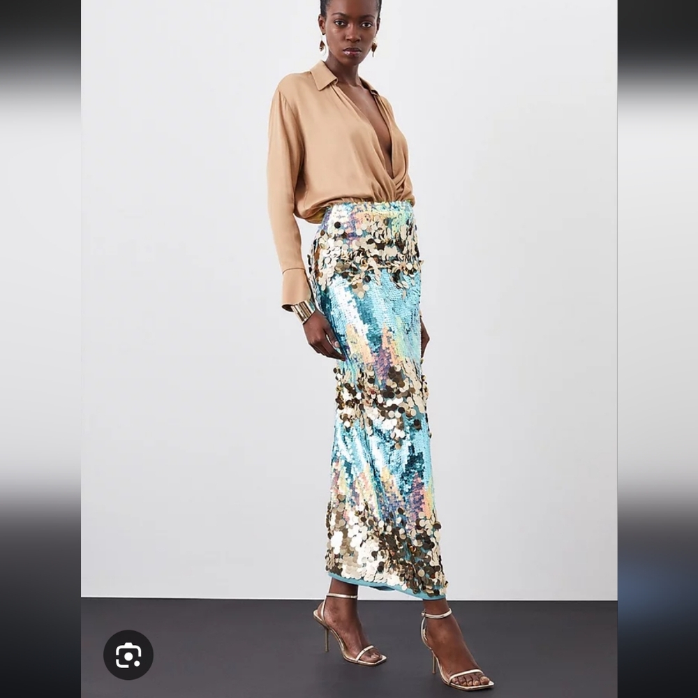 Karen Millen Disc Sequin Fancy Mermaid Skirt